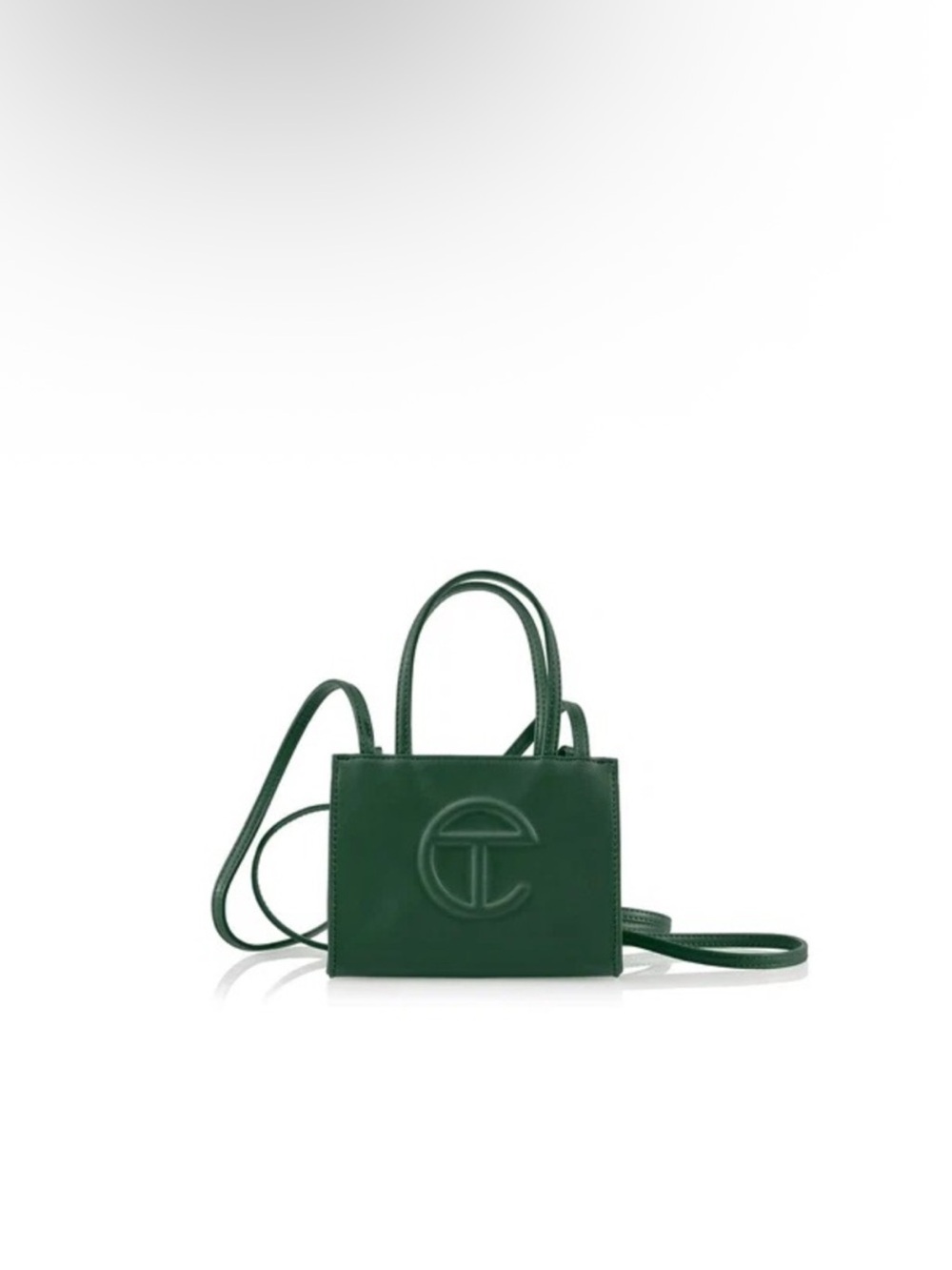 Dark Green leather Telfar mini bag